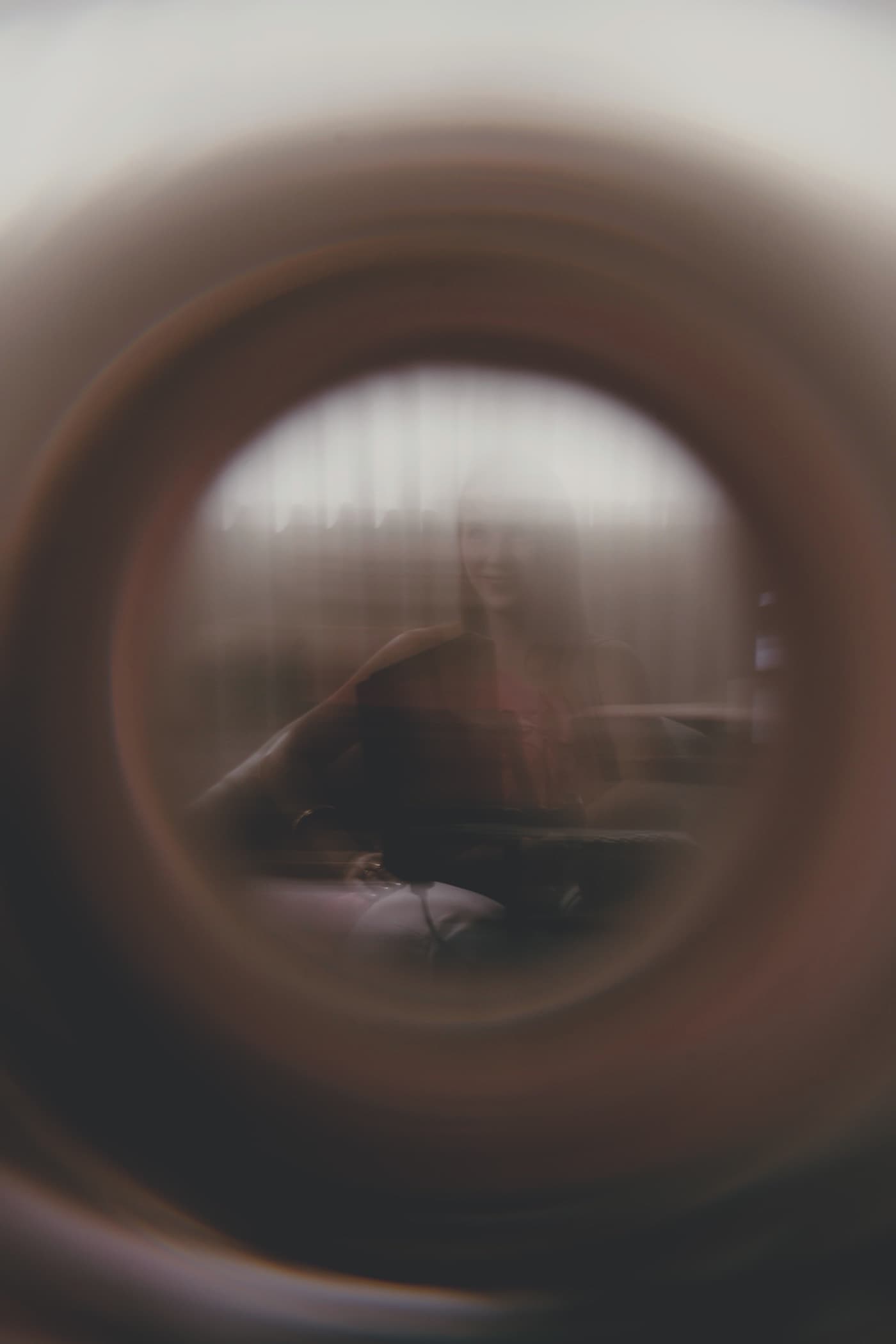 Experimento visual com lente